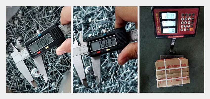 Zinc Plated Umbrella Roofing Nails inspection