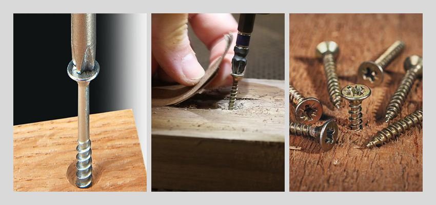 Flat Head Wood Screw application