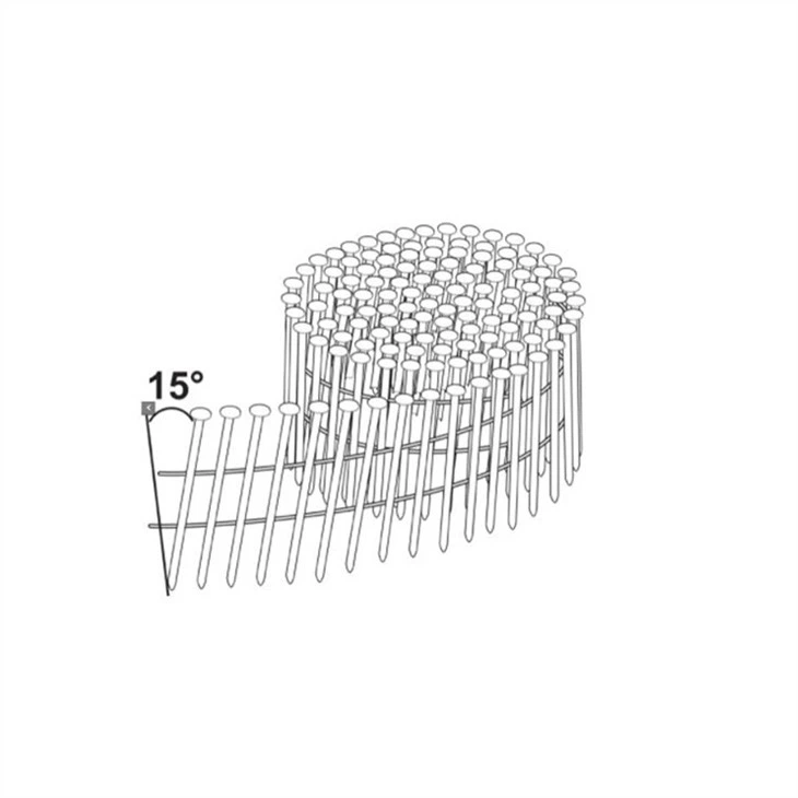 15 degree collated coil nails